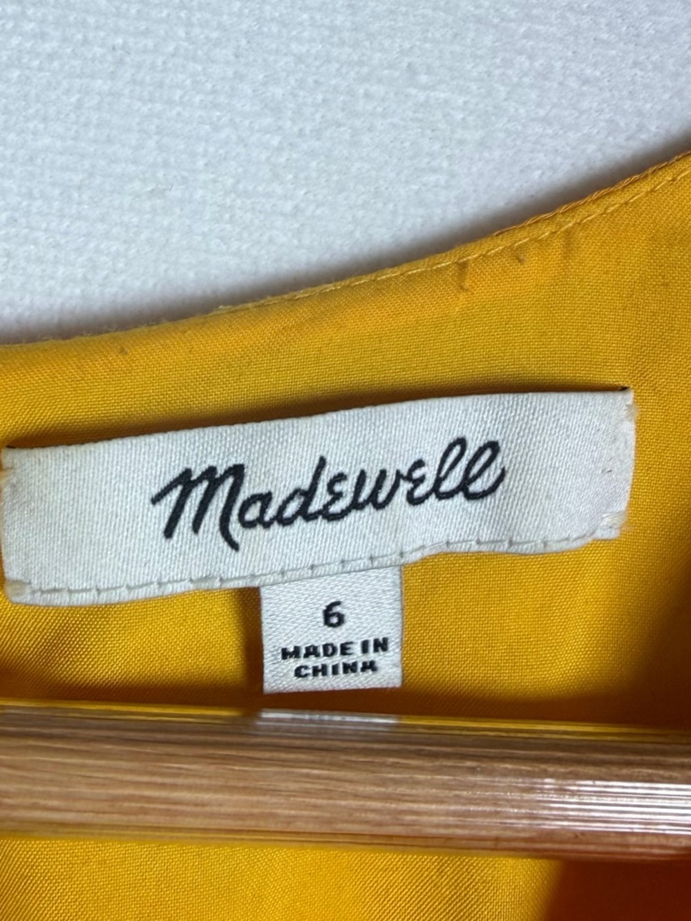 Madewell Silk Belladonna Dress Womens Sz 6 Yellow Floral Mini Cottage Boho Lux - Picture 8 of 11
